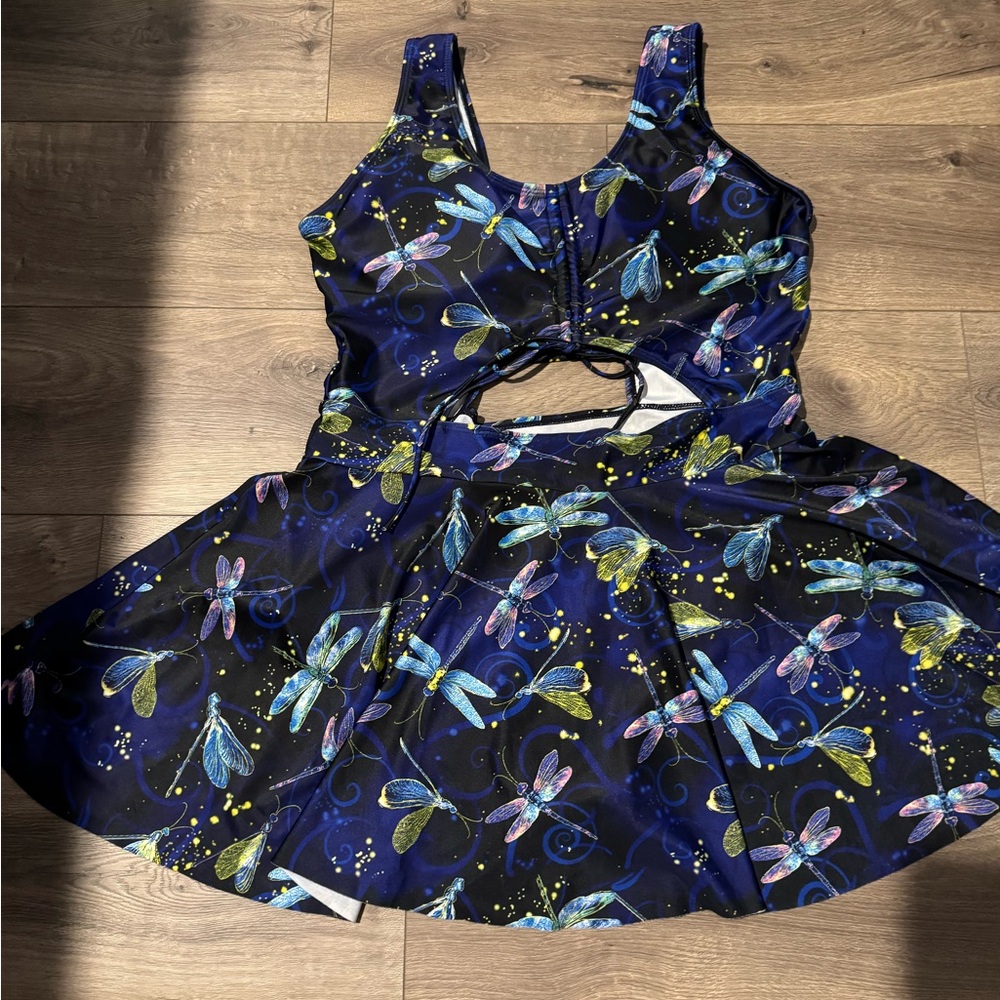 Blue Dragonfly Swimsuit Plus Size